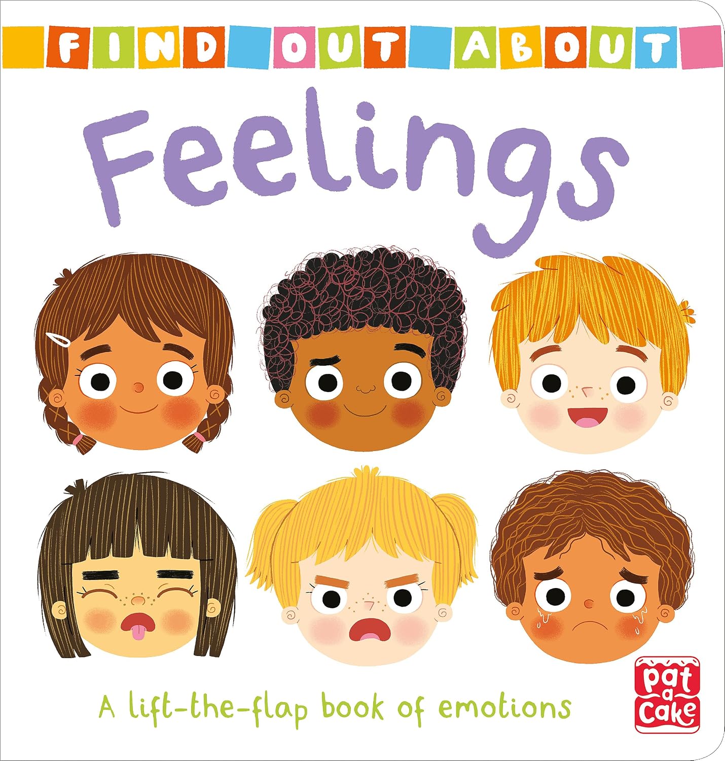 Pat-a-Cake "Find Out About Feelings" interactive lift-the-flap board book for toddlers, co…