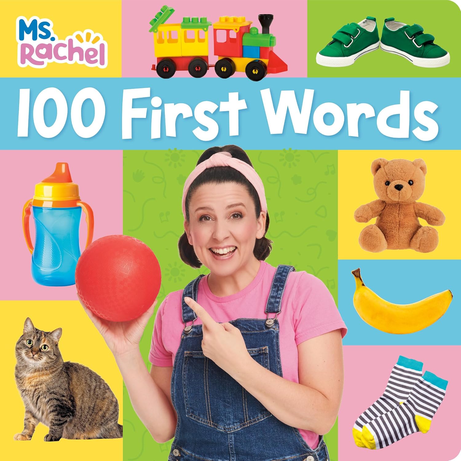 Cover of Ms. Rachel's 100 First Words book, an early learning book for toddlers
