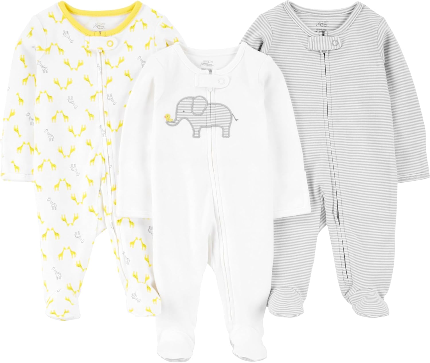 Carter's 3-Piece Striped Cotton Unisex Pajama Set