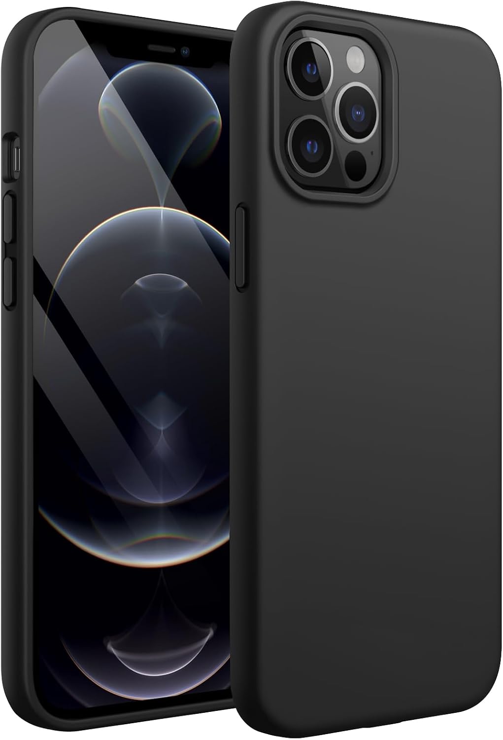 Apple smartphone in black with smooth performance and a smart experience product image on…
