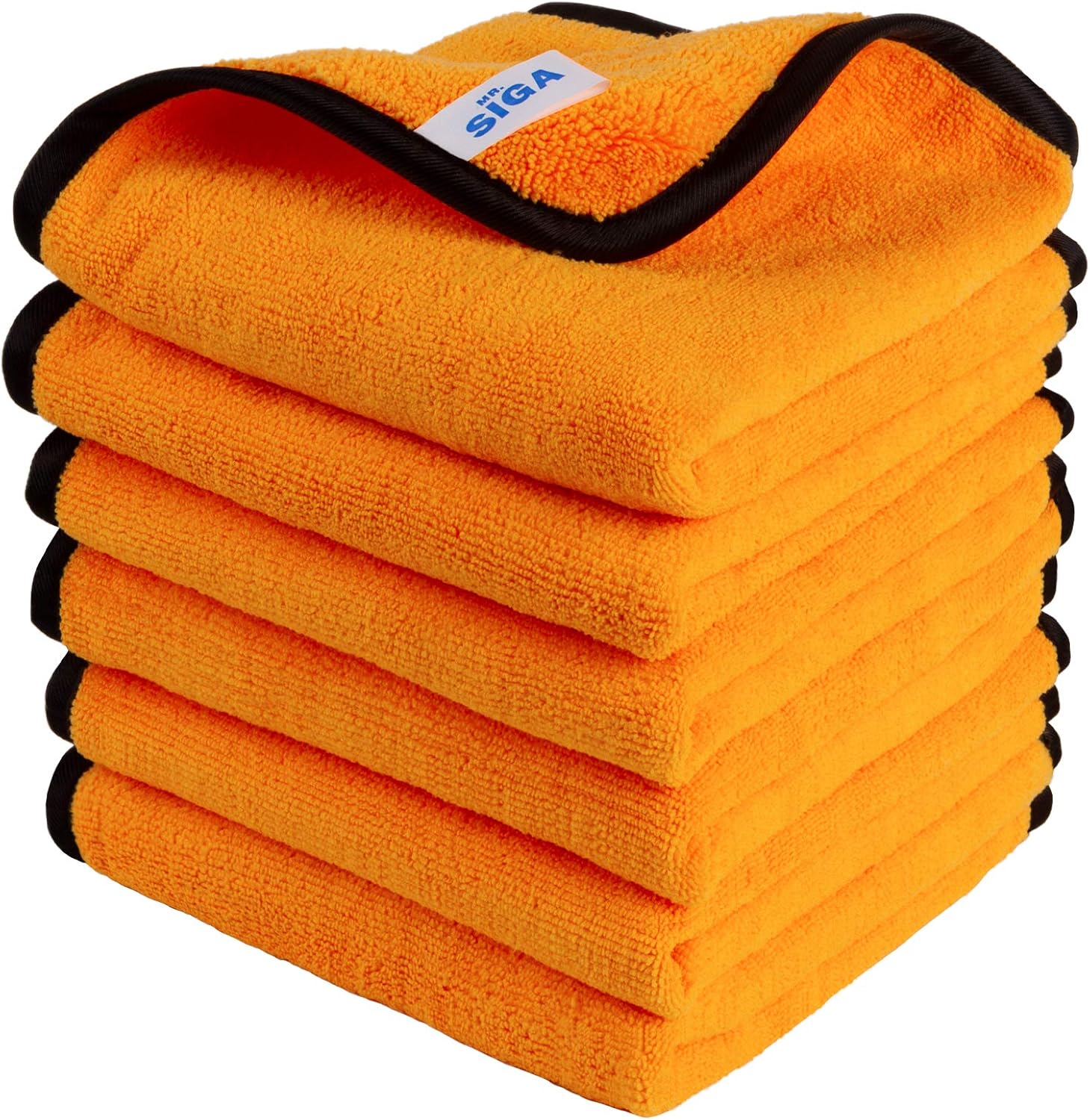 Mr. Seiga Double-Sided Microfiber Towels - 6 Pack - 40x60 cm - Gold product image on Tsawq…