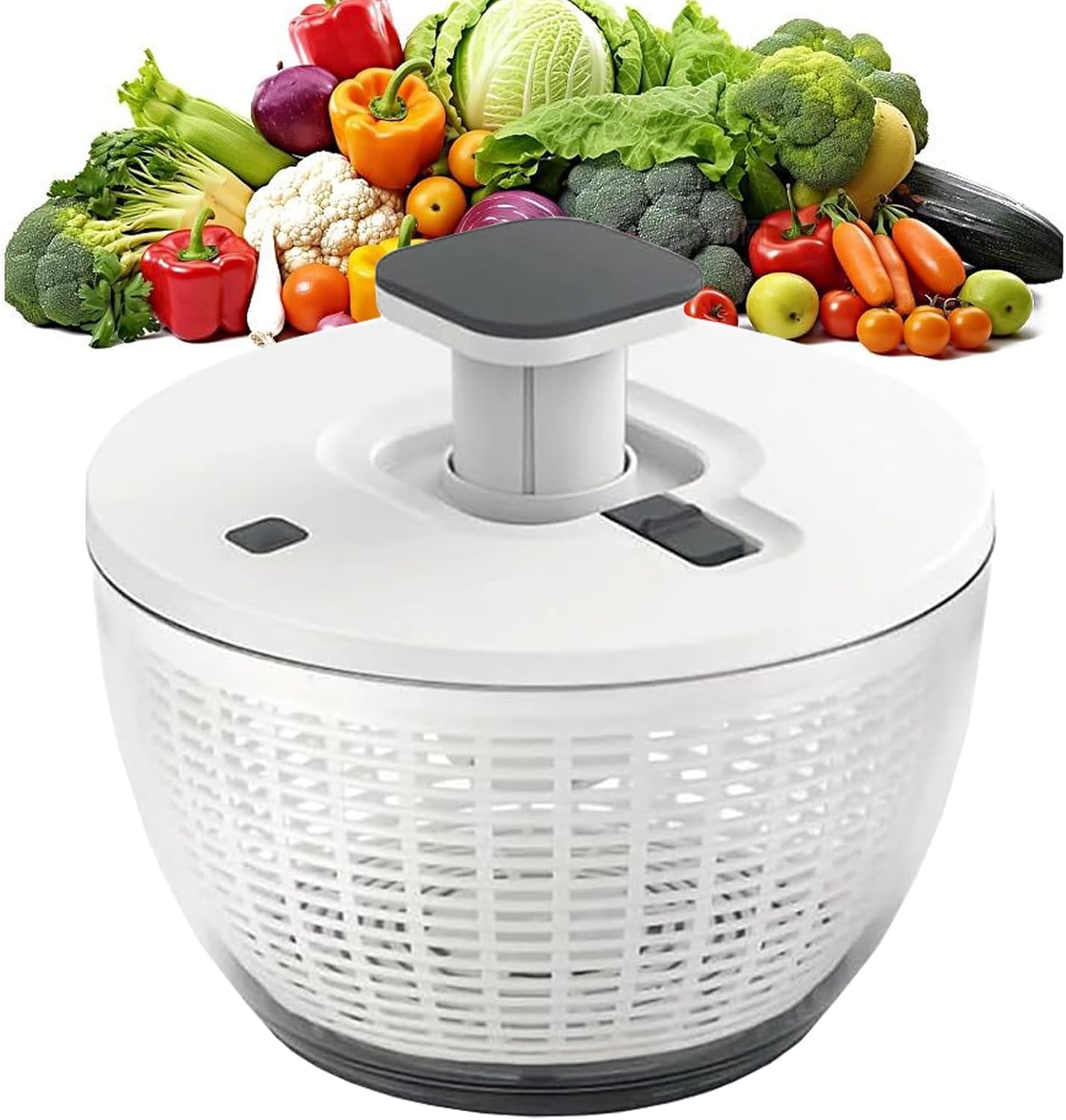 LBMT Electric Salad Spinner 6L with internal vegetable drying basket