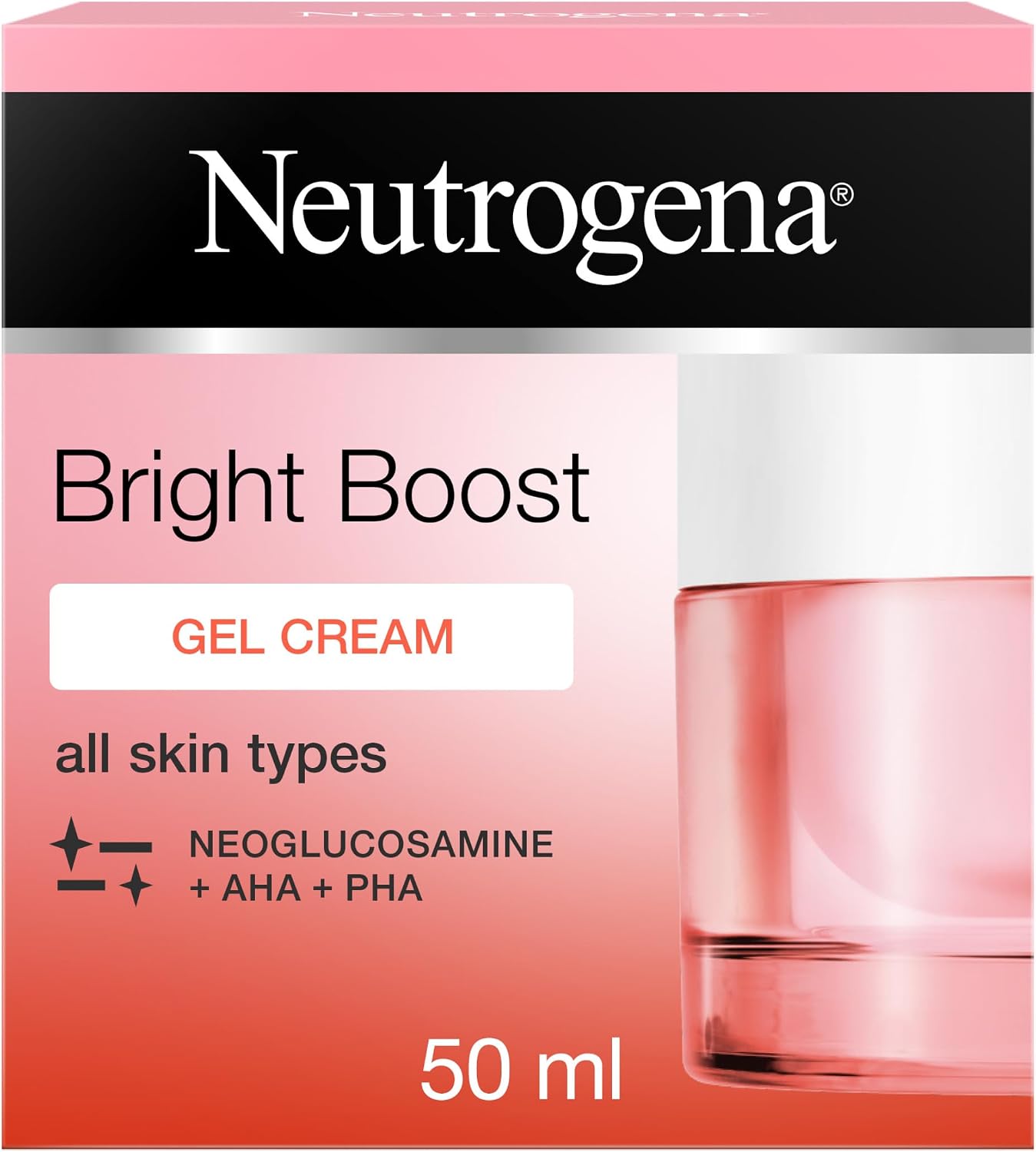 Neutrogena Bright Boost Gel Cream 50ml jar for skin brightening and even tone